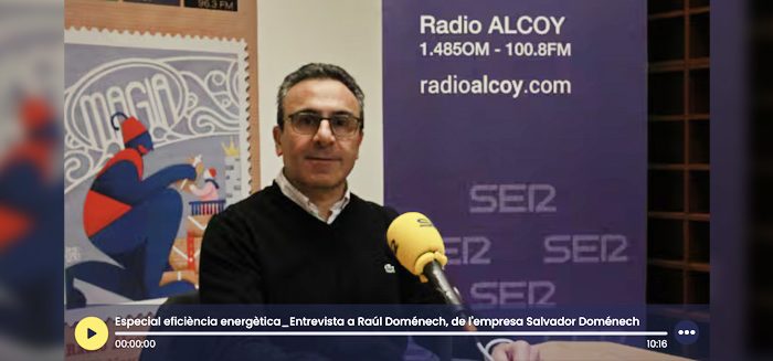 Las ventanas y puertas eficientes de Salvador Domenech S.L. Entrevista en la SER Alcoy
